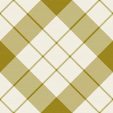 Seamless argyle pattern featuring a sophisticated mustard gold and cream diam Stock Illustration