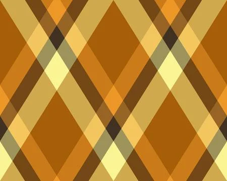 A seamless argyle pattern featuring warm brown, gold, and amber diamond shape Stock Illustration