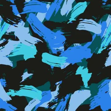 Seamless Army Camouflage Pattern Texture Vector. Military Camo Skin Stock Illustration