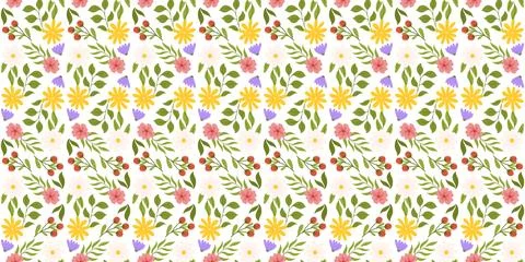 Seamless arrangement featuring floral elements. Botanical-inspired repeated Stock Illustration