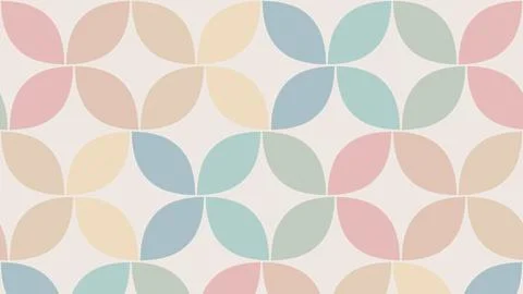 A seamless arrangement of rounded leaf-like petals creates a calm Scandinav.. Stock Illustration