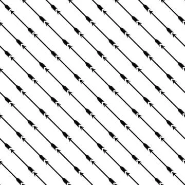 Seamless arrow pattern with white background. Stock Illustration