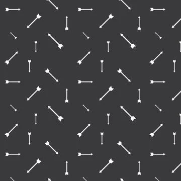 Seamless Arrows Pattern Dark Background Stock Illustration