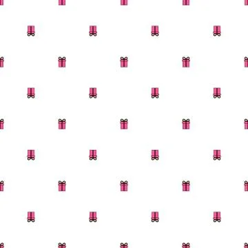 Seamless art background with gift boxes pattern Stock Illustration