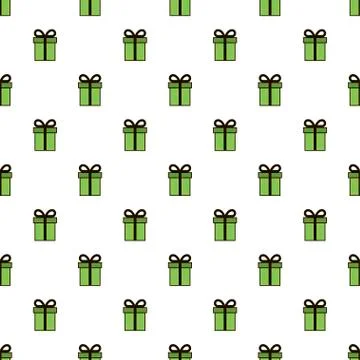 Seamless art background with gift boxes pattern Stock Illustration