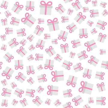 Seamless art background with gift boxes pattern Stock Illustration