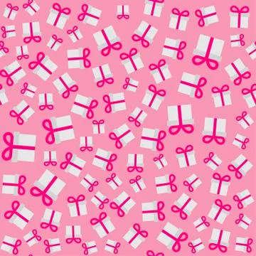 Seamless art background with gift boxes pattern Stock Illustration