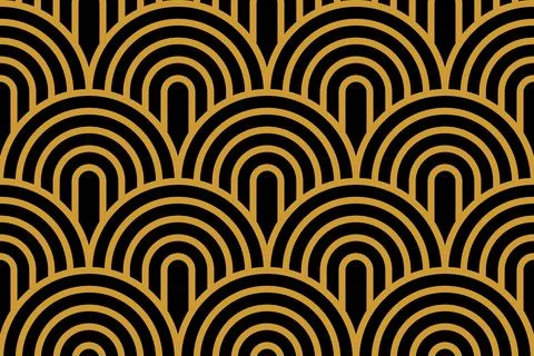 Seamless Art Deco pattern. Template for fabric or wrapping. Luxury tiles. Stock Illustration