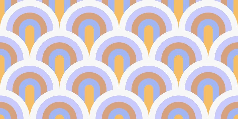 Seamless Art Deco pattern. Template for fabric or wrapping. Luxury tiles. Stock Illustration
