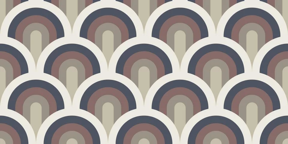 Seamless Art Deco pattern. Template for fabric or wrapping. Luxury tiles. Stock Illustration