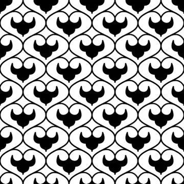 Seamless art pattern in indian, south asian, persian, arabesque. an ornamenta Stock Illustration