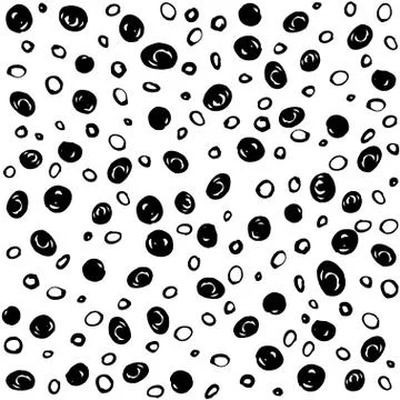 Seamless art pattern. Ink circle and round. Stockillustratie