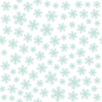 Seamless art pattern with snowflakes on white background Stock Illustration