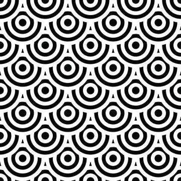 Seamless art texture with circle elements. Vector art. Illustrazione stock