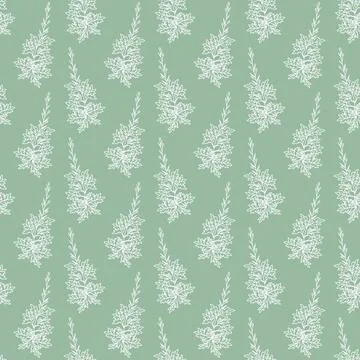 Seamless artemisia pattern Stock Illustration