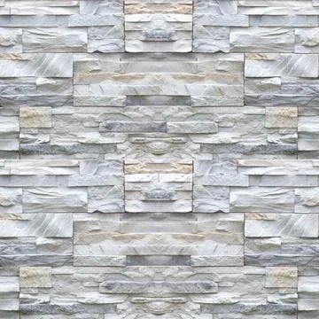 Seamless Artificial Stone Wall Texture 库存照片