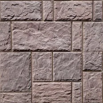 Seamless Artificial Stone Wall Texture 写真素材