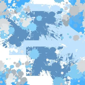 Seamless artistic watercolor splash pattern Stock Illustration