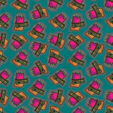 Seamless artwork with unusual abstract repeat colorful elements Stock Illustration