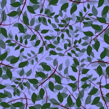 Seamless of Ash leaves Stock Illustration