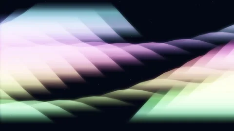Seamless Aurora Iridescent Gradient Waves Loop in Sunburst Yellow Palette -.. Stock Footage 340380162