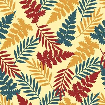 Seamless autumn leaf pattern Stock Illustration