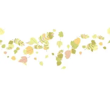 Seamless autumn leaves pattern. Stock Illustration