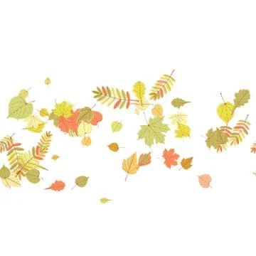 Seamless autumn leaves pattern. Stock Illustration
