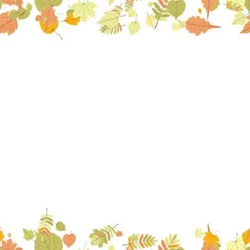 Seamless autumn leaves pattern. Stock Illustration