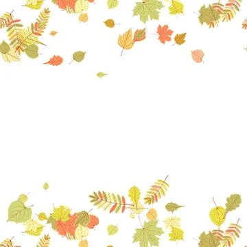 Seamless autumn leaves pattern. Stock Illustration