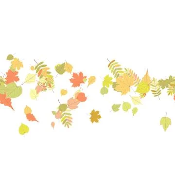 Seamless autumn leaves pattern. Stock Illustration