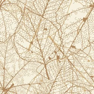 Seamless autumn leaves pattern. plus EPS10 Stock Illustration