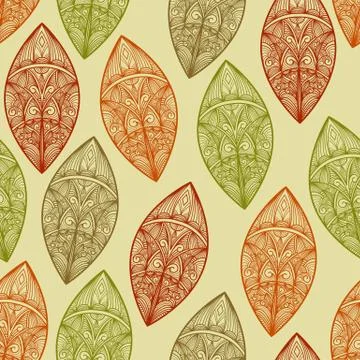 Seamless autumn pattern Stock Illustration