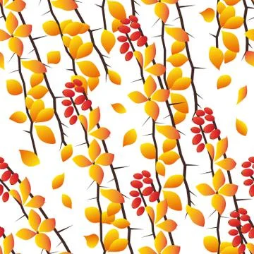 Seamless autumn pattern Stock Illustration