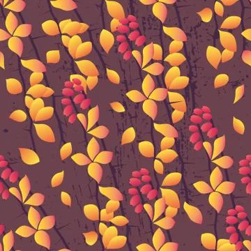 Seamless autumn pattern Stock Illustration