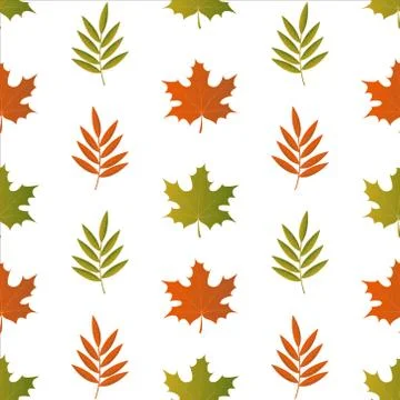 Seamless autumn pattern Stock Illustration
