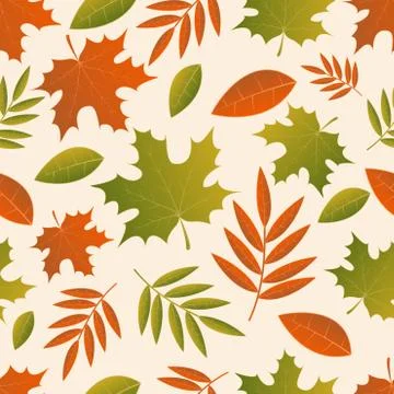 Seamless autumn pattern Stock Illustration
