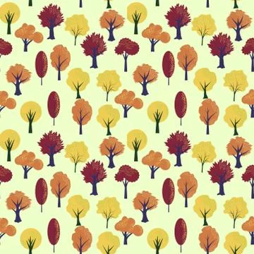 Seamless autumn pattern Stock Illustration