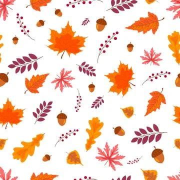 Seamless autumn pattern Stock Illustration