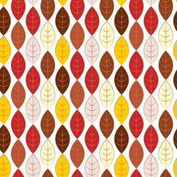Seamless Autumn pattern with leaves Ilustración de archivo
