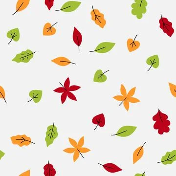 Seamless autumn pattern with leaves 스톡 일러스트