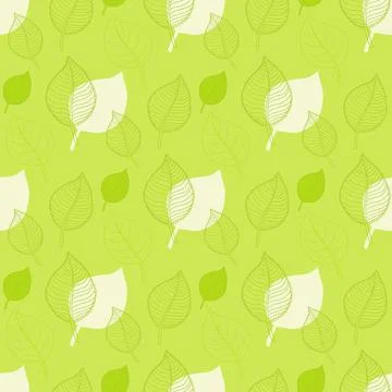 Seamless Autumn pattern,abstract green leaf Seamless Autumn pattern,abstra... Stock Photos