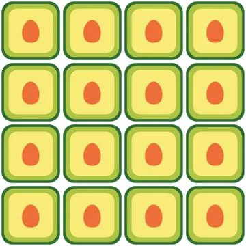 Seamless avocado pattern Stock Illustration