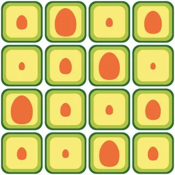 Seamless avocado pattern Stock Illustration