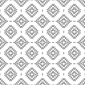 Seamless aztec pattern. ethic decorative illustration with geometric ornament Stock Illustration