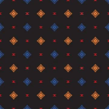 Seamless aztec pattern. ethic decorative illustration with geometric ornament Stock Illustration