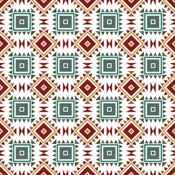 Seamless aztec pattern. ethic decorative illustration with geometric ornament Stock Illustration