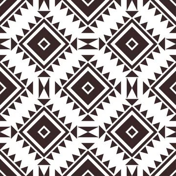 Seamless aztec pattern. ethic decorative illustration with geometric ornament Stock-Illustration