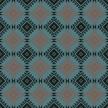 Seamless aztec pattern. ethic decorative illustration with geometric ornament Stock Illustration