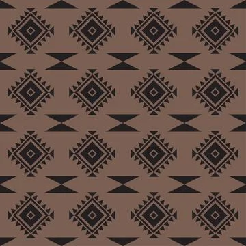 Seamless aztec pattern. ethic decorative illustration with geometric ornament Stock Illustration